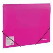 Папка на резинках BRAUBERG «Neon», неоновая, розовая, до 300 листов, 0,5 мм, 227462