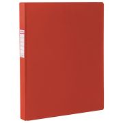 Папка на 4 кольцах BRAUBERG, картон/ПВХ, 40 мм, красная, до 250 листов (удвоенный срок службы), 228394