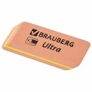 Ластик BRAUBERG «Ultra», 41х14х8 мм, оранжевый, натуральный каучук, 228705