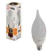 Лампа светодиодная ЭРА, 7 (60) Вт, цоколь E14, «свеча на ветру», теплый белый свет, 30000 ч., LED smdBXS-7w-827-E14