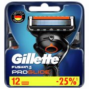Сменные кассеты для бритья 12 шт., GILLETTE (Жиллет) «Fusion ProGlide», для мужчин, GIL-81521963