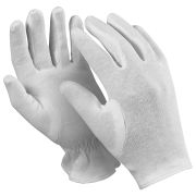 Перчатки хлопчатобумажные MANIPULA «Атом», КОМПЛЕКТ 12 пар, размер 7 (S), белые, ТТ-44