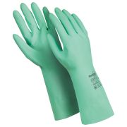 Перчатки латексные MANIPULA «Контакт», хлопчатобумажное напыление, размер 8-8,5 (M), зеленые, L-F-02