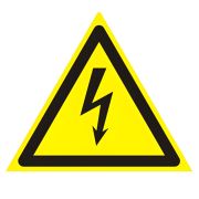 Знак предупреждающий «Опасность поражения электрическим током», 200х200х200 мм, 610007/W08