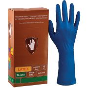 Перчатки латексные смотровые КОМПЛЕКТ 25 пар (50 шт.), M (средний), синие, SAFE&CARE High Risk DL/TL210