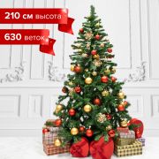 Ель новогодняя искусственная «Classic Green» 210 см, ПВХ, зеленая, ЗОЛОТАЯ СКАЗКА, 591306