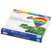 Пластилин классический ГАММА «Классический», 12 цветов, 240 г, со стеком, картонная упаковка, 281033