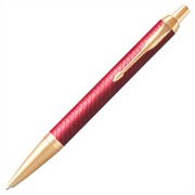 Ручка шариковая PARKER «IM Premium Red GT», корпус красный лак, позолоченные детали, синяя, 2143644