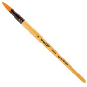 Кисть ПИФАГОР, СИНТЕТИКА, круглая, № 9, деревянная лакированная ручка, с колпачком, пакет с подвесом, 200849