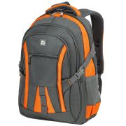 Рюкзак BRAUBERG DELTA универсальный, 3 отделения, серый/оранжевый, «SpeedWay 2», 46х32х19 см, 224448