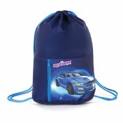 Мешок для обуви ЮНЛАНДИЯ, карман на молнии, 33х42 см, «Blue Car», 270407