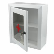 Шкафчик-аптечка металлический, навесной, 1 полка, ключевой замок, стекло, 330x280x140 мм