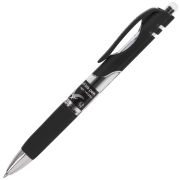 Ручка гелевая автоматическая с грипом BRAUBERG «Black Jack», ЧЕРНАЯ, трехгранная, узел 0,7 мм, линия письма 0,5 мм, 141552