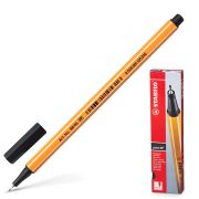 Ручка капиллярная (линер) STABILO «Point», ЧЕРНАЯ, корпус оранжевый, линия письма 0,4 мм, 88/46