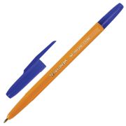 Ручка шариковая BRAUBERG «Carina Orange», СИНЯЯ, корпус оранжевый, узел 1 мм, линия письма 0,5 мм, 141668